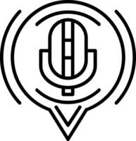 Microphone Line Icon vector