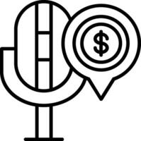 Finance podcast Line Icon vector