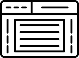 Web Page Line Icon vector