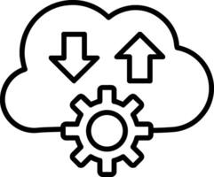 Cloud Line Icon vector