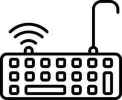 Keyboard Line Icon vector