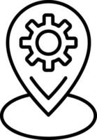 Location Line Icon vector