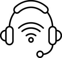 Headphones Line Icon vector