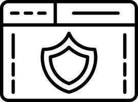 Web Security Line Icon vector
