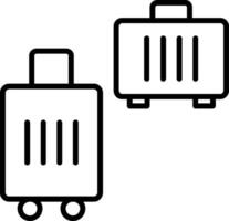 Suitcases Line Icon vector