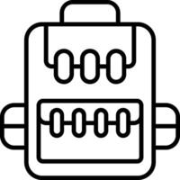 Rucksack Line Icon vector