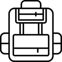 Rucksack Line Icon vector
