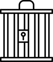 Cage Line Icon vector