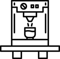 icono de línea de máquina de café vector