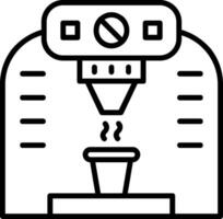 icono de línea de máquina de café vector