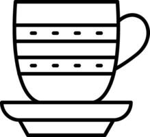 Tea Cup Line Icon vector