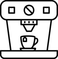 icono de línea de máquina de café vector