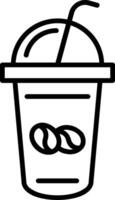 Coffee Shake Line Icon vector