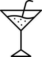 icono de línea de martini vector