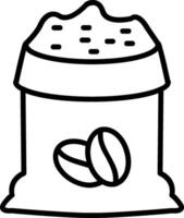 Bean Sack Line Icon vector