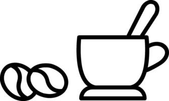 icono de línea de café vector