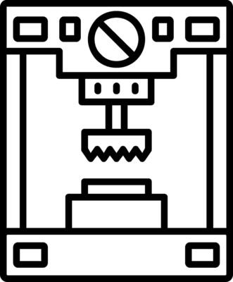 Press Machine Line Icon