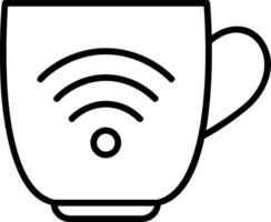 icono de línea wifi vector