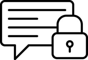 Chat Bubble Line Icon vector
