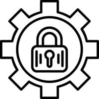 Gear Line Icon vector