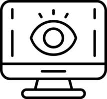 Computer Line Icon vector