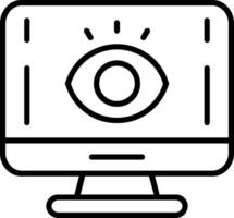 Computer Line Icon vector