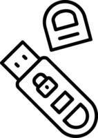 Usb Line Icon vector