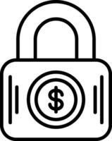 Padlock Line Icon vector