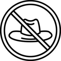 Prohibited Sign Line Icon vector