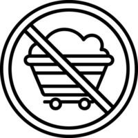 Prohibited Sign Line Icon vector