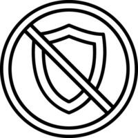 Prohibited Sign Line Icon vector