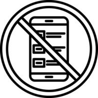 Prohibited Sign Line Icon vector