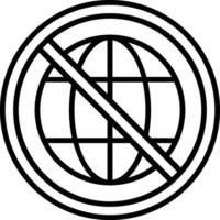 Prohibited Sign Line Icon vector