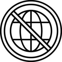 Prohibited Sign Line Icon vector