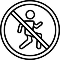 Prohibited Sign Line Icon vector