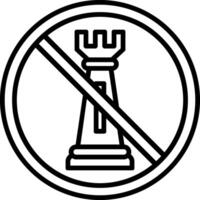 Prohibited Sign Line Icon vector