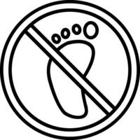 Prohibited Sign Line Icon vector