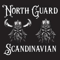 conjunto de vikingo cabeza con barba logotipos símbolos para tatuajes, emblemas o logotipos, aislado en un negro antecedentes vector