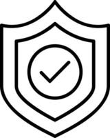 Shield Line Icon vector