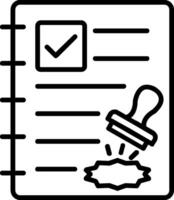 Contract Line Icon vector