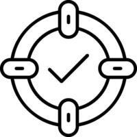 Target Line Icon vector