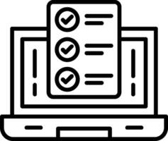 Survey Line Icon vector