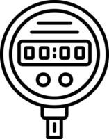 Pressure Gauge Line Icon vector