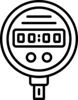 Pressure Gauge Line Icon vector