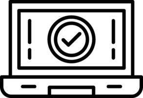 Laptop Line Icon vector