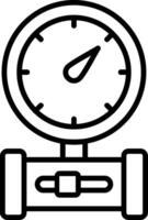 Pressure Gauge Line Icon vector