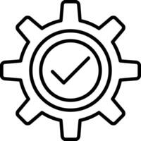 Gear Line Icon vector