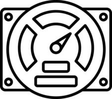 Gauge Line Icon vector