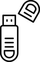 Usb Line Icon vector