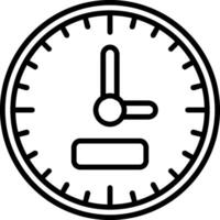 icono de línea de reloj vector